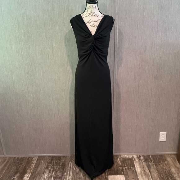 Old Navy Black Ruched Maxi Gown Size XL Tall - Picture 1 of 9